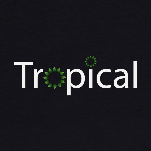 Tropical typographic artwork by D1FF3R3NT